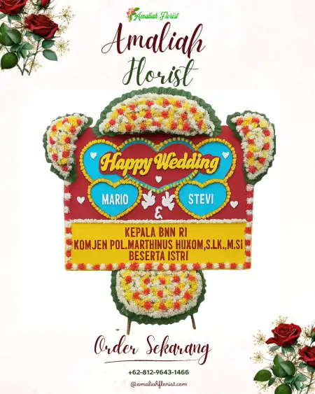 Papan Bunga Pernikahan Tambang